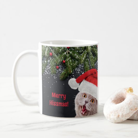 Kaffee-Tasse, Merry Hissmas Kaffeetasse (Mit Donut)