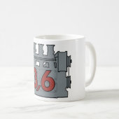 Kaffee-Tasse mit 3,6 Motoren Kaffeetasse (VorderseiteRechts)