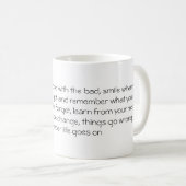 Kaffee-Tasse mit A carpe diem Schreiben Kaffeetasse (VorderseiteRechts)