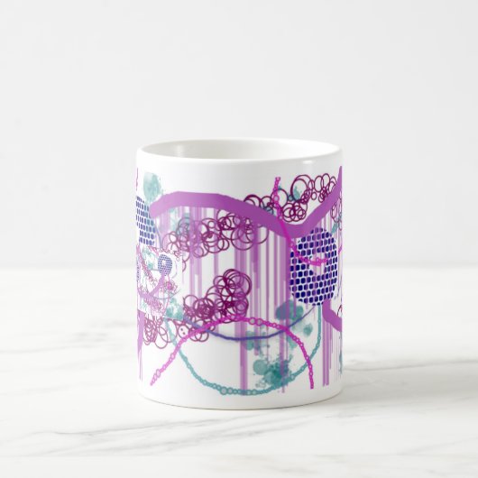 Kaffee-Tasse mit Abstrakt Lila Design Kaffeetasse (Mittel)