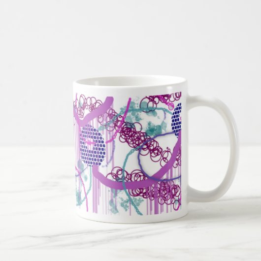 Kaffee-Tasse mit Abstrakt Lila Design Kaffeetasse (Rechts)