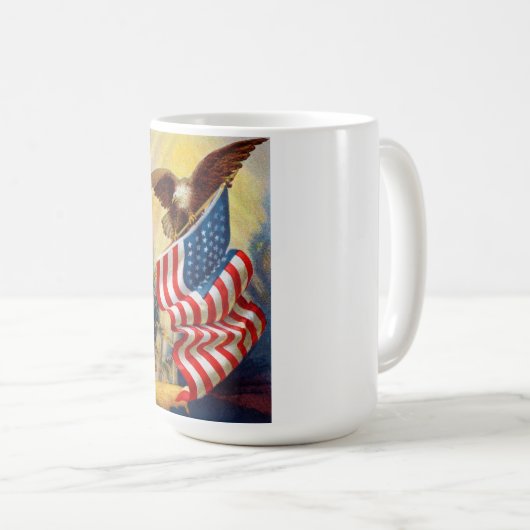 Kaffee-Tasse mit ADLER-VERTEIDIGENfreiheit Kaffeetasse (VorderseiteRechts)