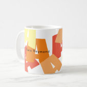 Kaffee-Tasse mit Big Color-Initialen Kaffeetasse (Vorderseite Links)