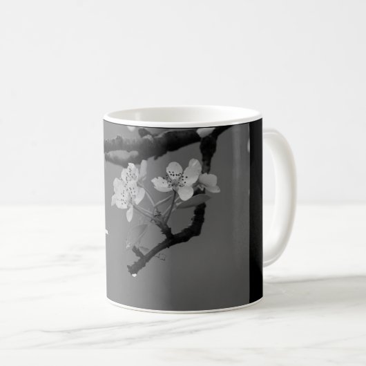Kaffee-Tasse mit Blüte wo Gott-Pflanzen Sie Kaffeetasse (VorderseiteRechts)