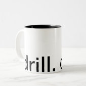 Kaffee-Tasse mit Bohrgerätentwurf Zweifarbige Tasse (Vorderseite Links)