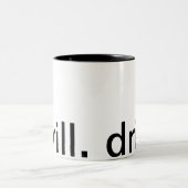 Kaffee-Tasse mit Bohrgerätentwurf Zweifarbige Tasse (Mittel)