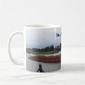 Kaffee-Tasse mit Boot u. Lastkahn--bleibe Sie den Kaffeetasse (Links)