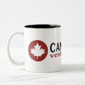 Kaffee-Tasse mit Canotrails Maple Leaf-Header Zweifarbige Tasse (Links)