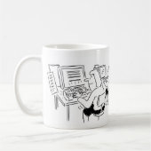 Kaffee-Tasse mit Dateneingabe Word-Verarbeitung Kaffeetasse (Links)