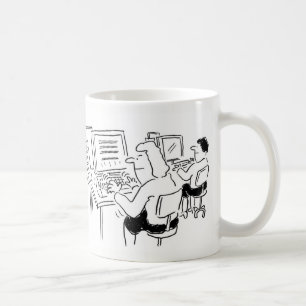 Kaffee-Tasse mit Dateneingabe Word-Verarbeitung Kaffeetasse