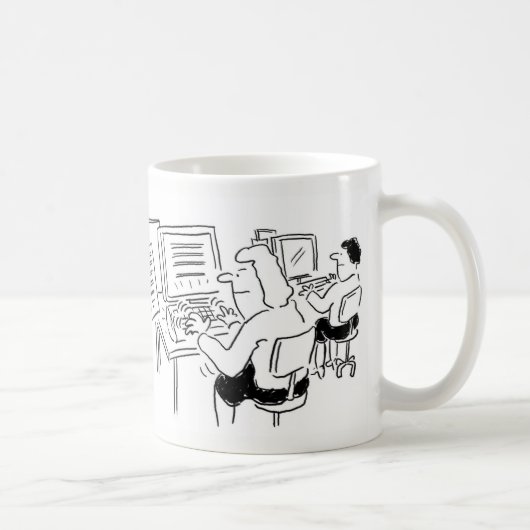 Kaffee-Tasse mit Dateneingabe Word-Verarbeitung Kaffeetasse (Rechts)