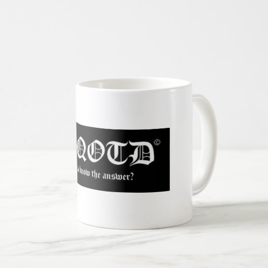 Kaffee-Tasse mit dem AIQOTD Logo Kaffeetasse (VorderseiteRechts)