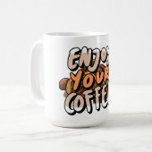 Kaffee-Tasse mit dem Logo "Enjoy Your Coffee" Kaffeetasse (Vorderseite Links)