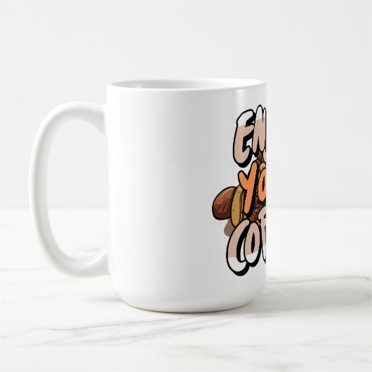 Kaffee-Tasse mit dem Logo "Enjoy Your Coffee" Kaffeetasse (Links)