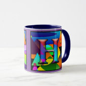 Kaffee-Tasse mit den Buchstaben E & H Tasse (VorderseiteRechts)