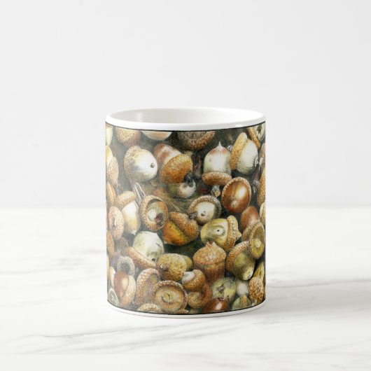 Kaffee-Tasse mit einem Feld der gefallenen Eicheln Kaffeetasse (Mittel)