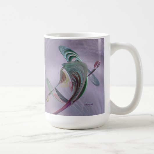 Kaffee-Tasse mit einer Fraktal-Blume Kaffeetasse (Rechts)
