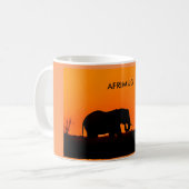Kaffee-Tasse mit Elefanten-Silhouette Kaffeetasse (Vorderseite Links)