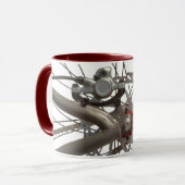 Kaffee-Tasse mit Fahrrad-Rückseiten-Rad Tasse (Vorderseite Links)