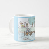 Kaffee-Tasse mit Fischern Kaffeetasse (Vorderseite Links)