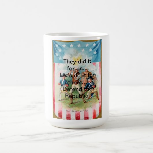 Kaffee-Tasse mit GEIST VON 76 taten sie ihn für Kaffeetasse (Mittel)