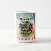 Kaffee-Tasse mit GEIST VON 76 taten sie ihn für