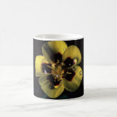 Kaffee-Tasse mit gelber Blume mit Wasser fällt Kaffeetasse (Mittel)