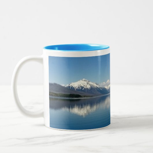 Kaffee-Tasse mit Glacier National Park Picture Zweifarbige Tasse (Links)