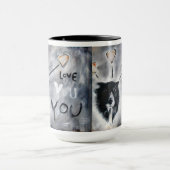 Kaffee-Tasse mit Grenzcolliemalerei Tasse (Zentrum)