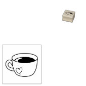 Kaffee Tasse mit Herzdoodle Loyalität Kostenlos Gummistempel (Stempel)