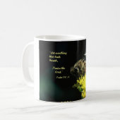 Kaffee-Tasse mit Honig Biene u. Scripture. Kaffeetasse (Vorderseite Links)