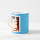 KAFFEE-TASSE MIT KLEINER KATZE KAFFEETASSE (Vorderseite Links)
