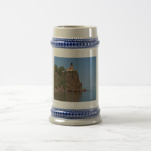 Kaffee-Tasse mit Leuchtturm-Foto Bierglas