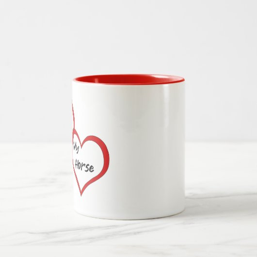 Kaffee Tasse mit Liebe mein Pferdedesign (Mittel)