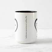 KAFFEE-TASSE MIT LIEBE SEHR ZWEIFARBIGE TASSE (Mittel)