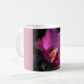 Kaffee-Tasse mit lila Blume Kaffeetasse (Vorderseite Links)