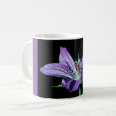 Kaffee-Tasse mit lila Blume Kaffeetasse (Vorderseite Links)