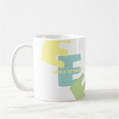 Kaffee-Tasse mit Namen und übergroßen Initialen Kaffeetasse (Links)