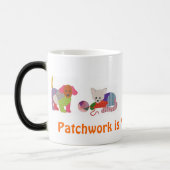 Kaffee-Tasse mit Patchwork-Haustieren Verwandlungstasse (Links)