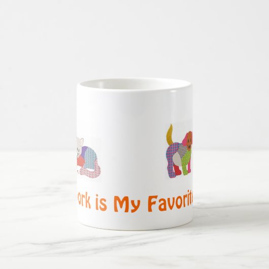 Kaffee-Tasse mit Patchwork-Haustieren Verwandlungstasse (Mittel)