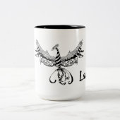 Kaffee-Tasse mit Phoenix-Entwurf Zweifarbige Tasse (Mittel)