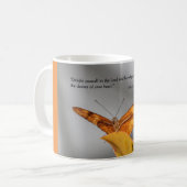 Kaffee-Tasse mit Schmetterling Kaffeetasse (Vorderseite Links)