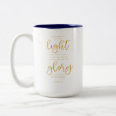 Kaffee-Tasse mit Scripture - Matthew-5:16 Zweifarbige Tasse (Links)