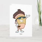 Kaffee-Tasse mit Sonnenbrille Karte (Rückseite)