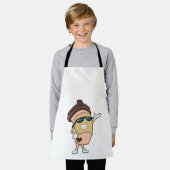 Kaffee-Tasse mit Sonnenbrille Schürze (Getragen)