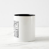 Kaffee-Tasse mit Tanzdesign. Sie werden Zweifarbige Tasse (Mittel)