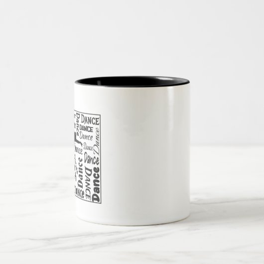 Kaffee-Tasse mit Tanzdesign. Sie werden Zweifarbige Tasse (Mittel)