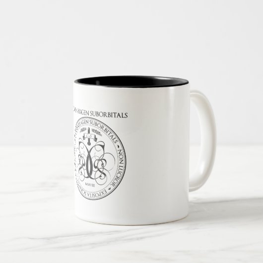 Kaffee-Tasse mit ursprünglichem Siegel Zweifarbige Tasse (VorderseiteRechts)