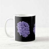 Kaffee-Tasse - MRSA (violett auf schwarzem Kaffeetasse (Links)