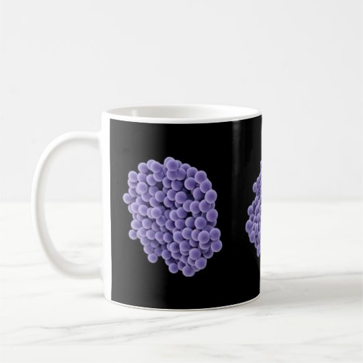 Kaffee-Tasse - MRSA (violett auf schwarzem Kaffeetasse (Links)